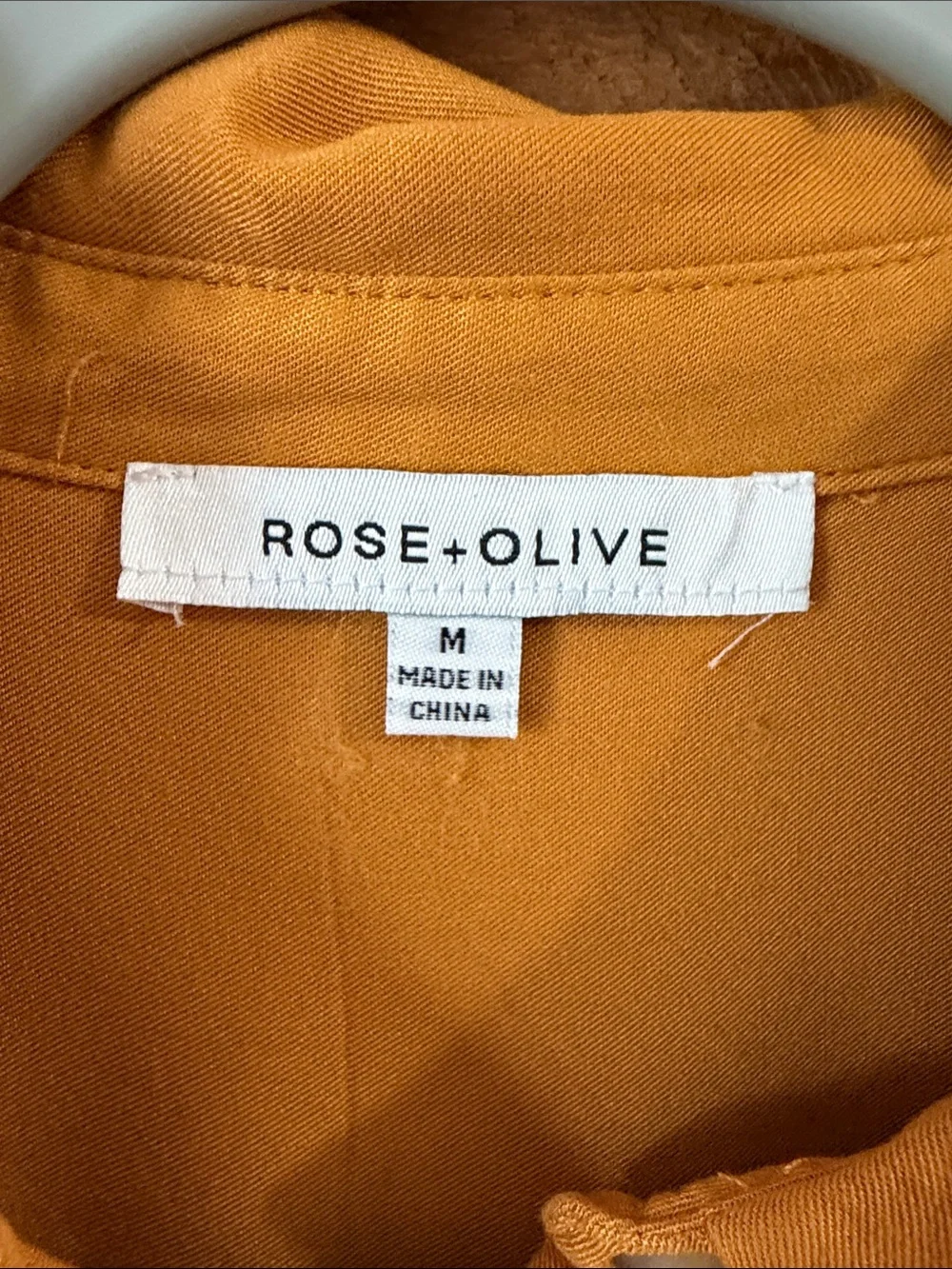 Rose & Olive Golden Mustard Short-Sleeve Button-Front Top